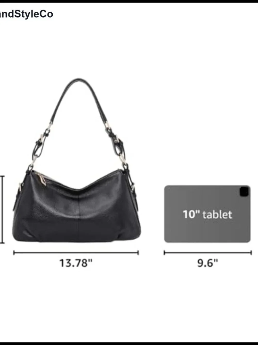 Vintage Leather Hobo Bag for Women with Adjustable Handle
